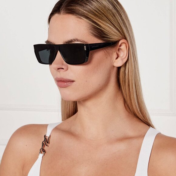 Saint Laurent SL 757 002 Square Sunglasses - Havana/Grey - Picture 2 of 10